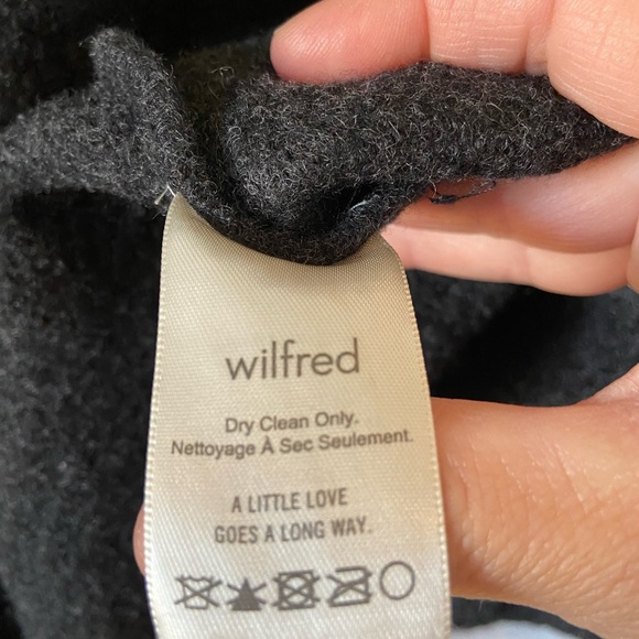 Wilfred Merino Wool Jacket Zip Up Black Knit Size Medium - Picture 8 of 8